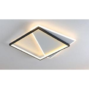 Luminaria de Teto Quadrada 56W 3 em 1 Branca e Preta Fortec