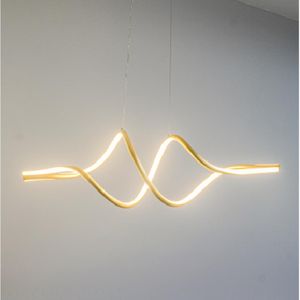 Luminaria Pendente Wave 38W 3 em 1 Dourada Fortec