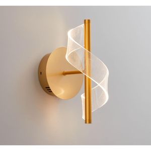 Luminaria de Parede Espiral 4W 3 em 1 Dourada Fortec