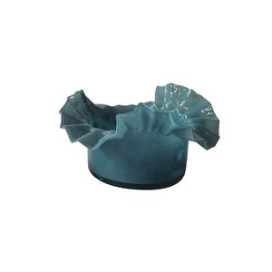 Vaso De Vidro Azul 16X16X9Cm Hasiera
