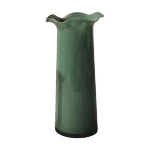 Vaso De Vidro Verde 14X14X22Cm Hasiera