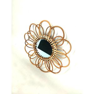 Espelho Hasiera Redondo Parede Cordas Flor 48Cm Hasiera