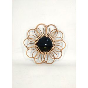Espelho Hasiera Redondo Parede Cordas Flor 48Cm Hasiera