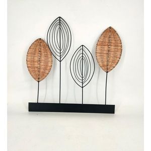 Decoração Hasiera Flores Metal 47x50x6.5Cm Hasiera