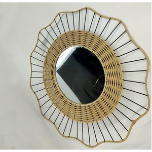 Espelho Hasiera Redondo Parede Cordas 58Cm Hasiera