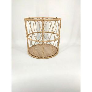Banco Hasiera Redondo Madeira e Ferro 40x42Cm Hasiera