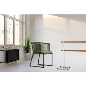 Cadeira Veleiro Em Corda Nautica Verde E Aluminio Medieval E Tecido Kaki Bertoli