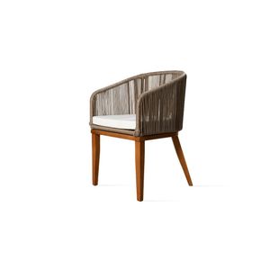 Cadeira Viena Em Corda Nautica Rami E Aluminio Natura E Tecido Chino Bertoli