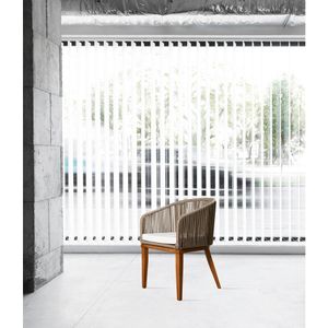 Cadeira Viena Em Corda Nautica Rami E Aluminio Natura E Tecido Chino Bertoli