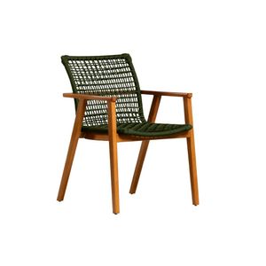 Cadeira Havana Em Corda Nautica Verde E Aluminio Natural Bertoli