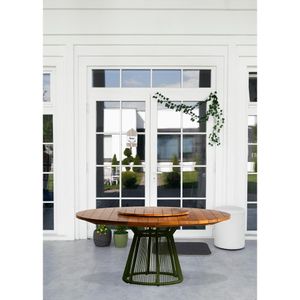 Mesa Barcelona Em Corda Nautica Verde E Aluminio Natural Bertoli