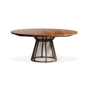 Mesa Barcelona Em Corda Nautica Rami E Aluminio Natural Bertoli