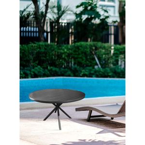 Mesa Bahamas Base Em Aluminio Preto Bertoli