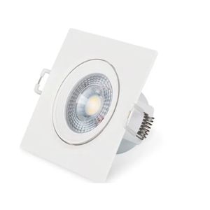 Spot LED de Embutir Quadrado 3W Luz Amarela 3000K Bivolt - 2162 - Nitrolux