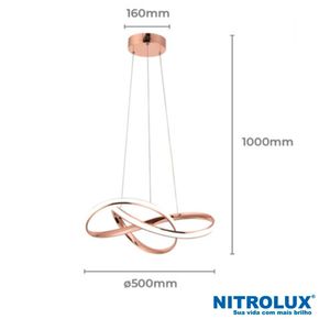 Pendente LED LP02R Smd 45W 3 Em 1 - 5183 - Nitrolux