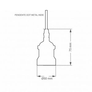 Pendente Decor Dot Metal Indie Preto - Taschibra