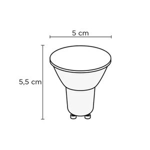 Lâmpada Dicroica em LED Gu10 4,5W Luz Amarela 2700K 220V- Luminatti