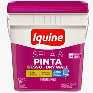 Tinta Acrílica para Gesso e Drywall Fosco Sela & Pinta Branco Neve 15L – Iquine