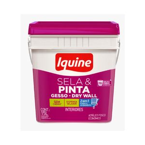 Tinta Acrílica para Gesso e Drywall Fosco Sela & Pinta Branco Neve 15L – Iquine