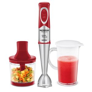 Mixer Premium com Processador 500W Vermelho/Inox 220V - M-10 - Mondial