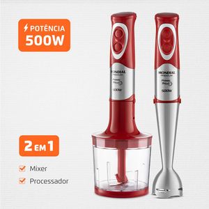 Mixer Premium com Processador 500W Vermelho/Inox 220V - M-10 - Mondial