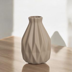 Vaso Esmeralda 25Cm Bege 16402 Ceramica Judite
