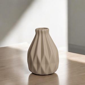 Vaso Esmeralda 21Cm Bege 16401 Ceramica Judite