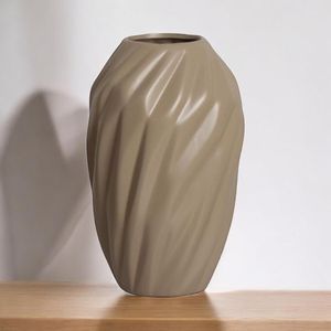 Vaso Hortencia 23Cm Bege 161006 Ceramica Judite