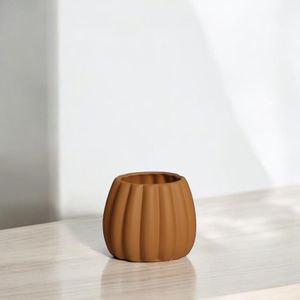 Cachepo Cacau 10Cm Canela 7316 Ceramica Judite