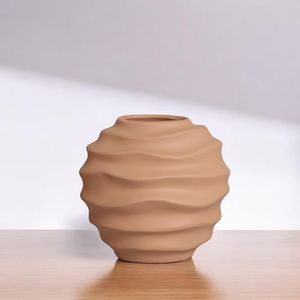 Vaso Coral-Mel 19Cm Pessego 40329 Ceramica Judite