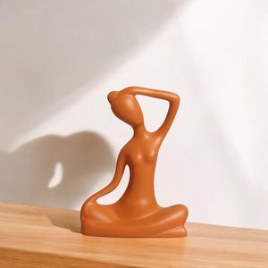 Estatua Ioga Terracota 56308 Ceramica Judite