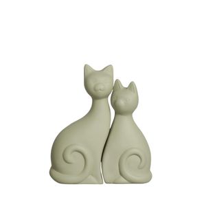 Casal De Gatos Erva Doce 18533 Ceramica Judite