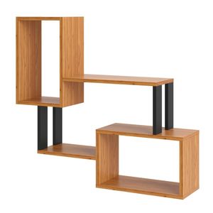 Nicho Com 2 Nichos 82X73,5Cm Industrial F25 Freijó E Preto Fosco Pradel Móveis