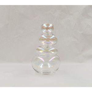Vaso Hasiera Vidro 16x14x27cm Colorido Hasiera