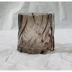 Vaso Hasiera Vidro 16x16x16,5cm Marrom Hasiera