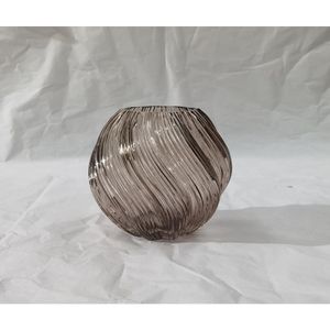 Vaso Hasiera Vidro 18x18x16cm Marrom Hasiera