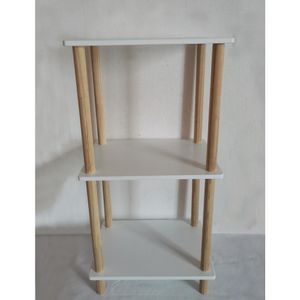 Rack Cor Natural da Madeira 39,8X26,8X79,8cm Hasiera