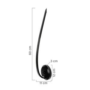 Arandela Polux 11W 60Cm Preto Gmh Trade