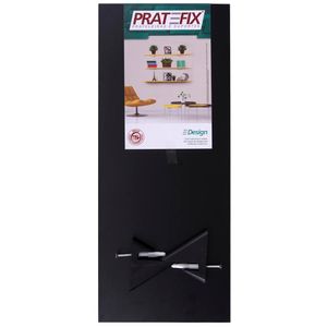 Prateleira 20X100 Preta Design 416100020 Pratefix