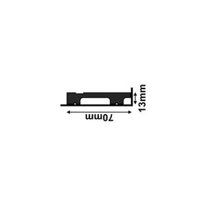 Rodape 70X13Mm B74 Br/Frisado 2,20M Santa Luzia