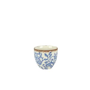 Cachepot Ceramica Branco/Azul 17X17X16 Cm Hasiera