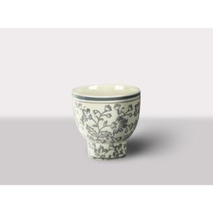 Cachepot Ceramica Branco/Cinza 20X20X20 Cm Hasiera
