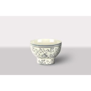 Cachepot Ceramica Branco/Cinza 23X23X15 Cm Hasiera