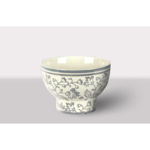 Cachepot Ceramica Branco/Cinza 16.5X16.5X12 Cm Hasiera