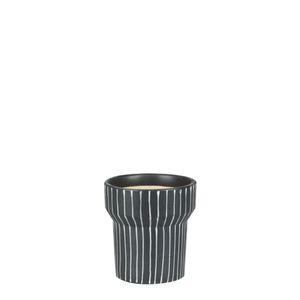 Cachepot Ceramica Branco/Preto 13.5X13.5X15 Cm Hasiera