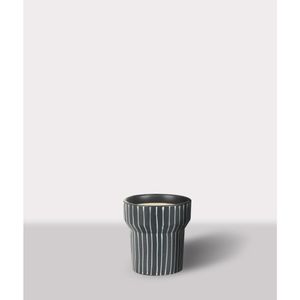 Cachepot Ceramica Branco/Preto 19.5X19.5X20.5 Cm Hasiera