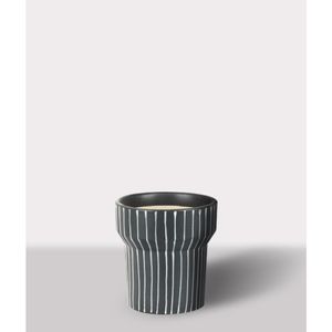 Cachepot Ceramica Branco/Preto 13.5X13.5X15 Cm Hasiera