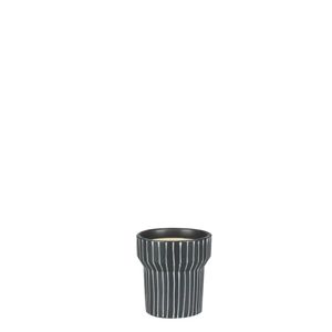 Cachepot Ceramica Branco/Preto 19.5X19.5X20.5 Cm Hasiera
