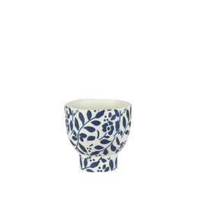 Cachepot Ceramica Branco/Azul 20X20X20 Cm Hasiera