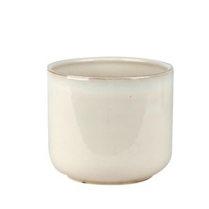 Cachepot Ceramica Branco 15.5X15.5X13 Cm Hasiera